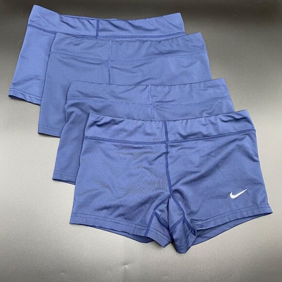 Nike Dri-Fit Kick Short Navy Blue 4 Pair Bundle Women's Size Small - Picture 2 of 6